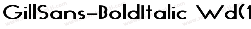 GillSans-BoldItalic Wd(1)字体转换